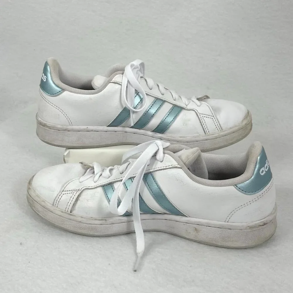 Adidas Grand Court Cloudfoam Leather Sneakers Classic Outdoors Athleisure 7.5